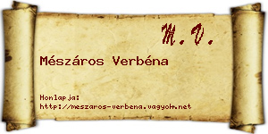 Mészáros Verbéna névjegykártya